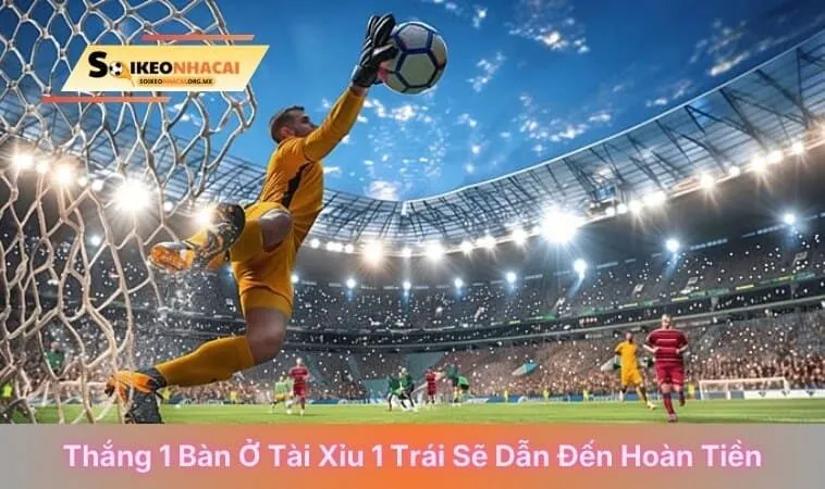 Thắng 1 bàn ở tài xỉu 1 trái sẽ dẫn đến hoàn tiền